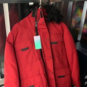 Zara Man red parka, new with tags.